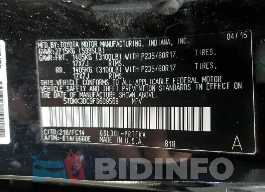 5TDKK3DC9FS609568 Photo# 13
