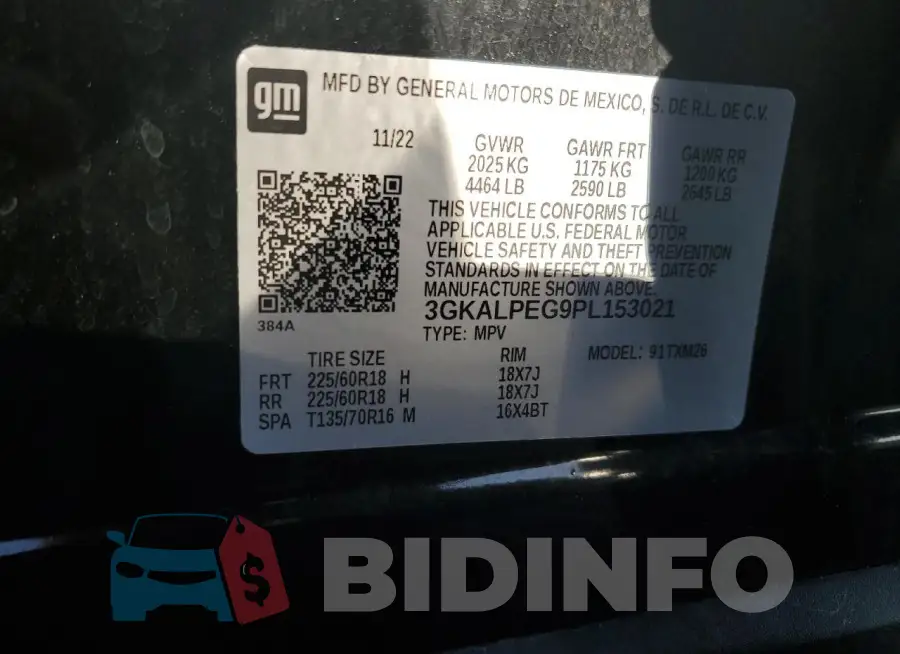 3GKALPEG9PL153021 Photo# 14