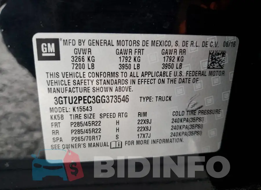 3GTU2PEC3GG373546 Photo# 12