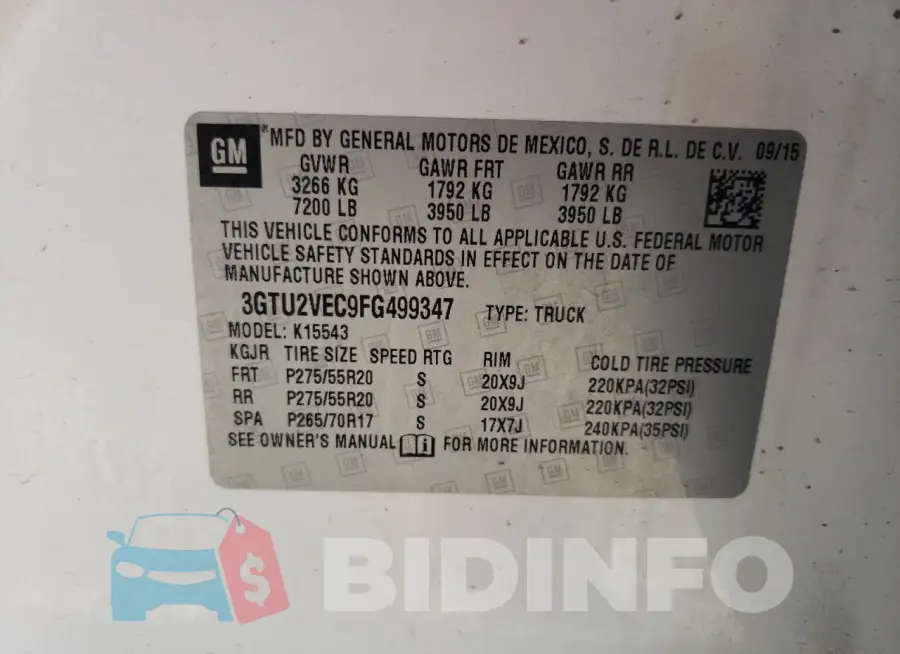 3GTU2VEC9FG499347 Photo# 12
