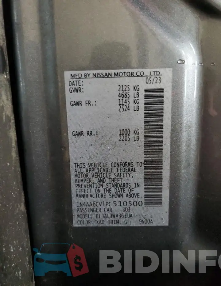 1N4AA6CV1PC510500 Photo# 13