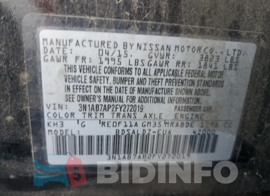3N1AB7AP2FY272019 Photo# 12