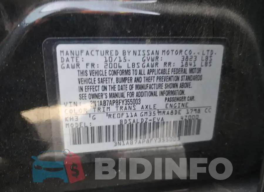 3N1AB7AP8FY355003 Photo# 12