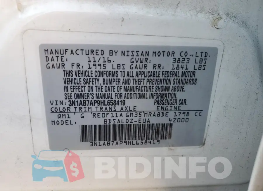 3N1AB7AP9HL658419 Photo# 12