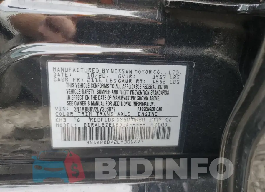 3N1AB8BV2LY306877 Photo# 12