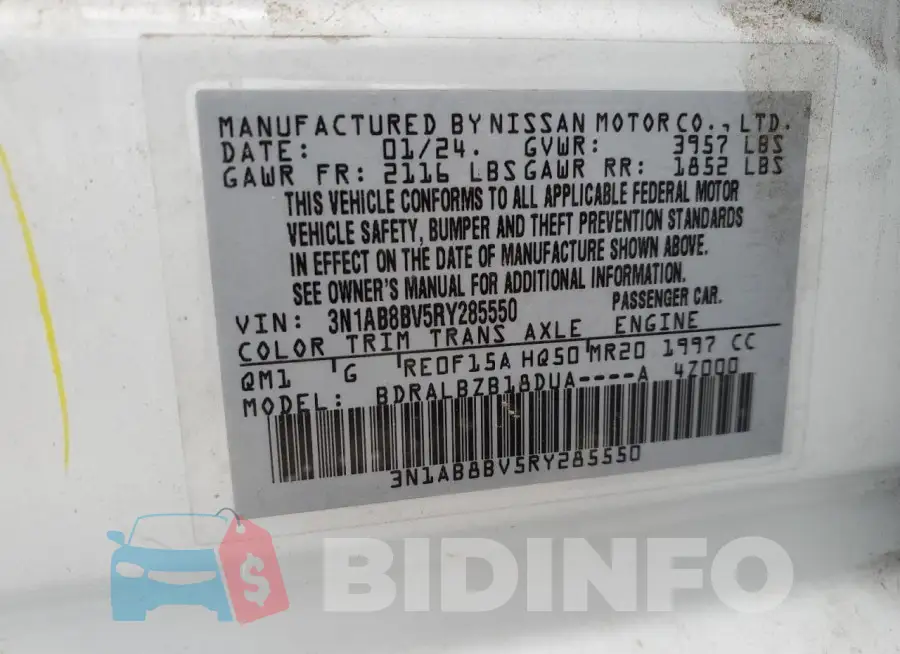 3N1AB8BV5RY285550 Photo# 12