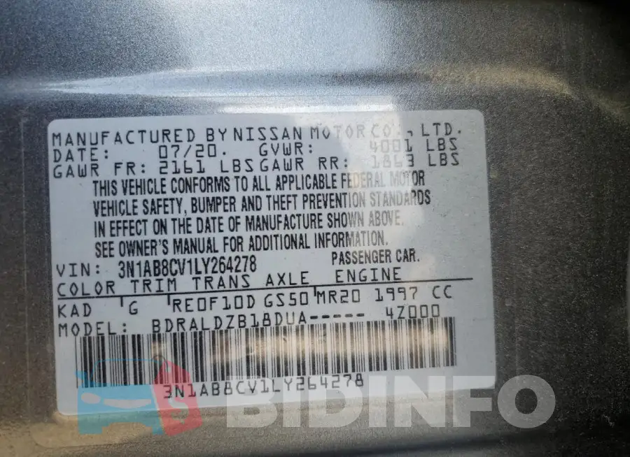 3N1AB8CV1LY264278 Photo# 12
