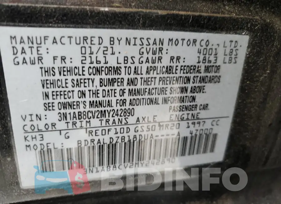 3N1AB8CV2MY242890 Photo# 13