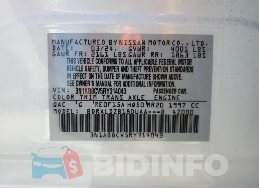 3N1AB8CV5RY314043 Photo# 12