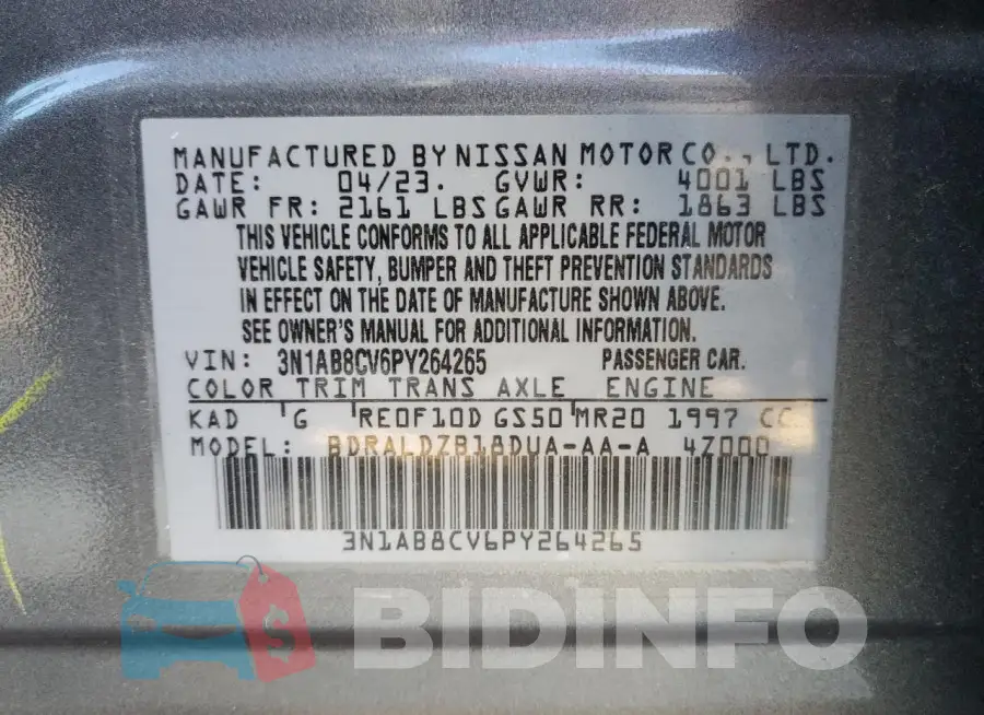 3N1AB8CV6PY264265 Photo# 12
