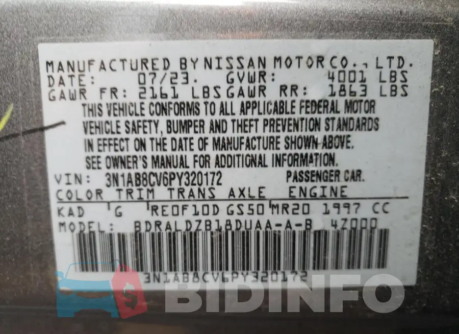 3N1AB8CV6PY320172 Photo# 13