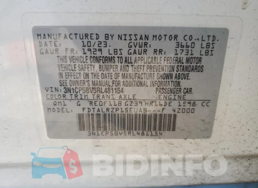 3N1CP5BV5RL481154 Photo# 14