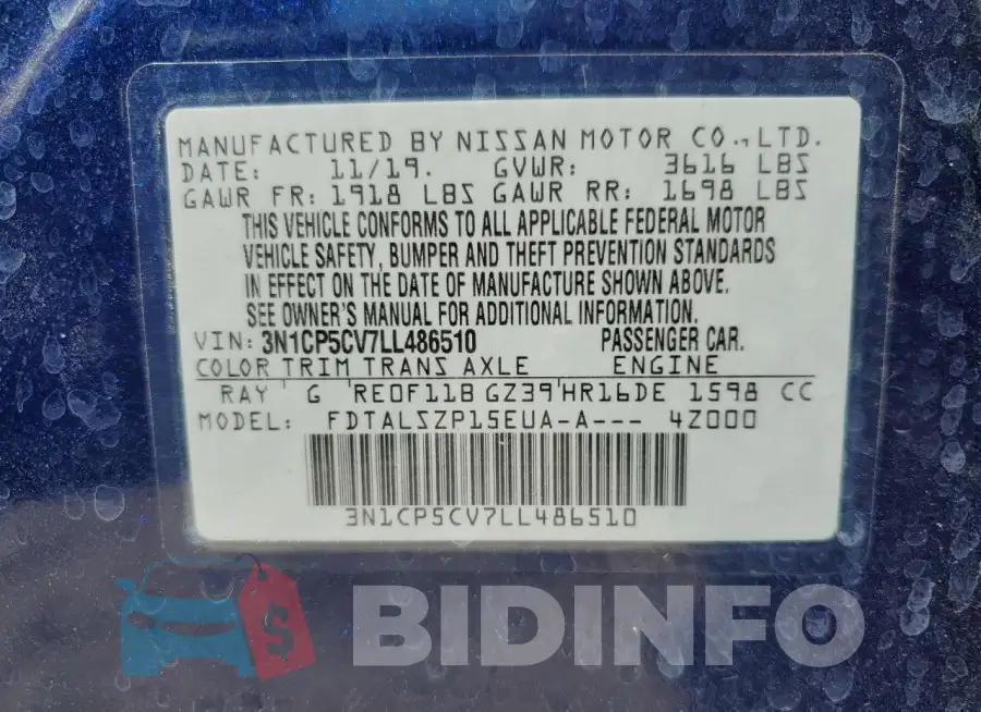 3N1CP5CV7LL486510 Photo# 13