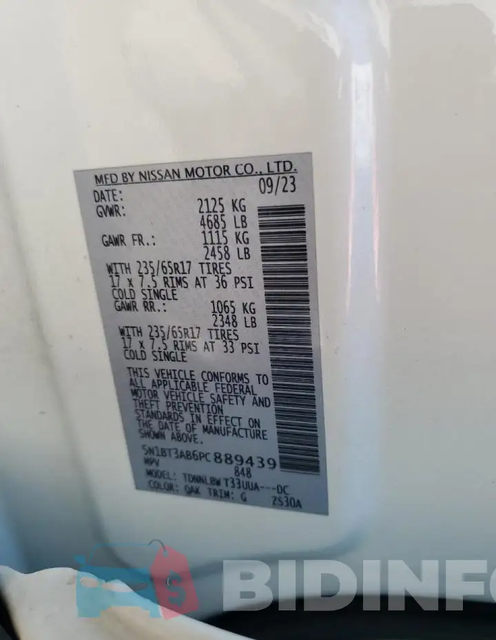 5N1BT3AB6PC889439 Photo# 14