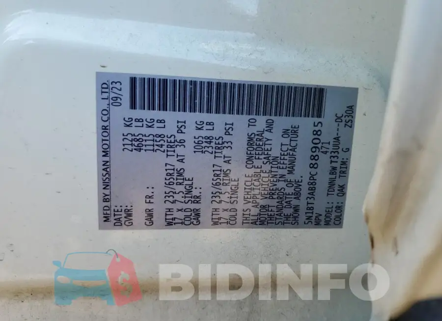 5N1BT3AB8PC889085 Photo# 14