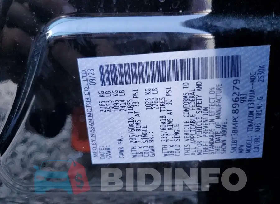 5N1BT3BA4PC896279 Photo# 14