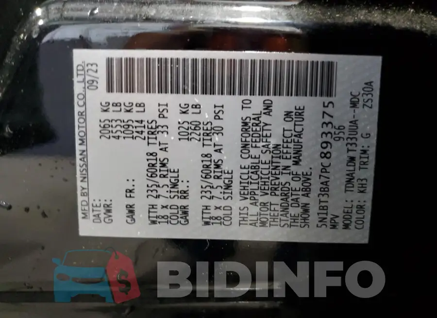 5N1BT3BA7PC893375 Photo# 14