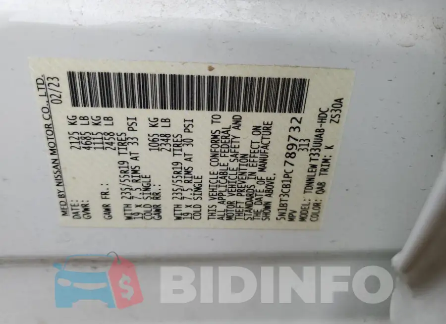 5N1BT3CB1PC789732 Photo# 13