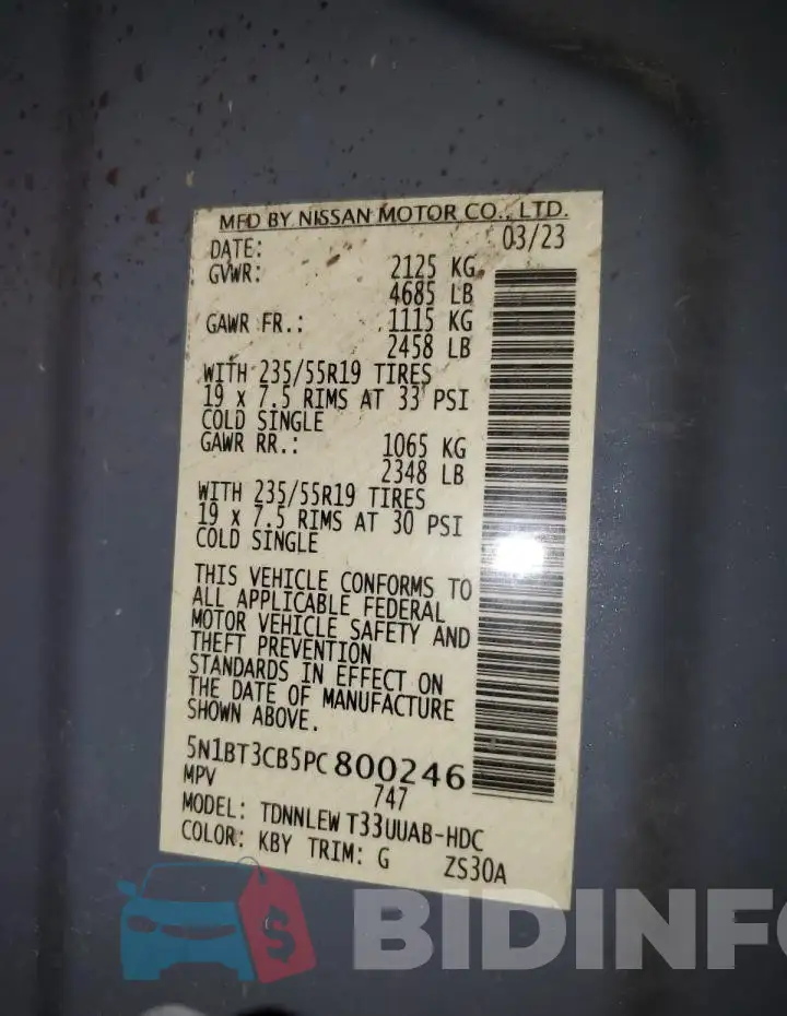 5N1BT3CB5PC800246 Photo# 14