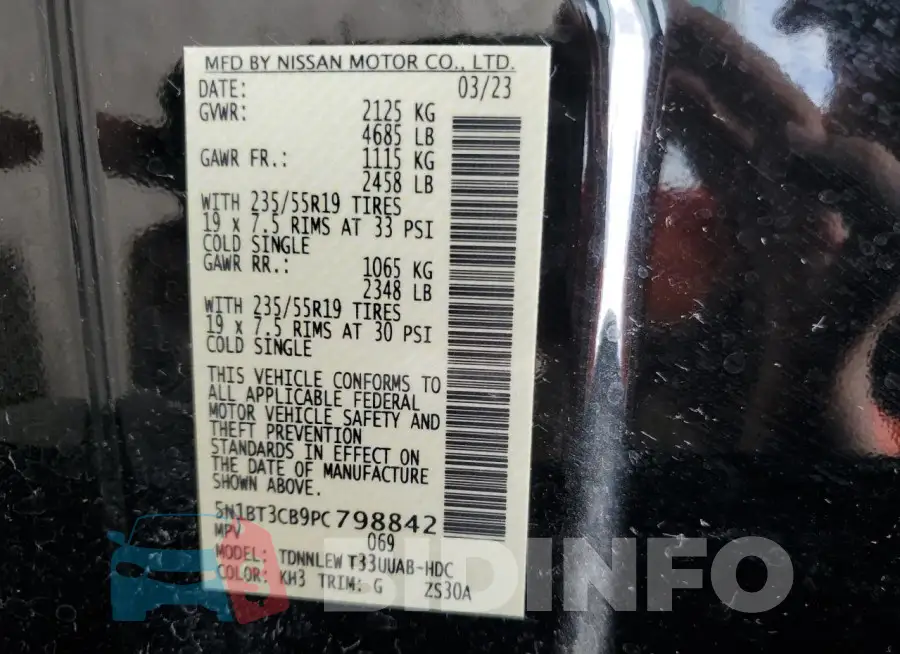 5N1BT3CB9PC798842 Photo# 14