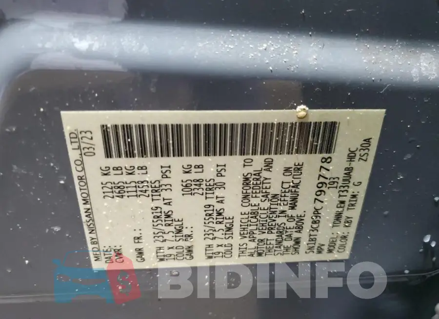 5N1BT3CB9PC799778 Photo# 14