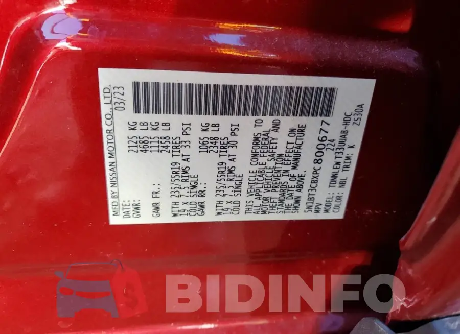 5N1BT3CBXPC800677 Photo# 14