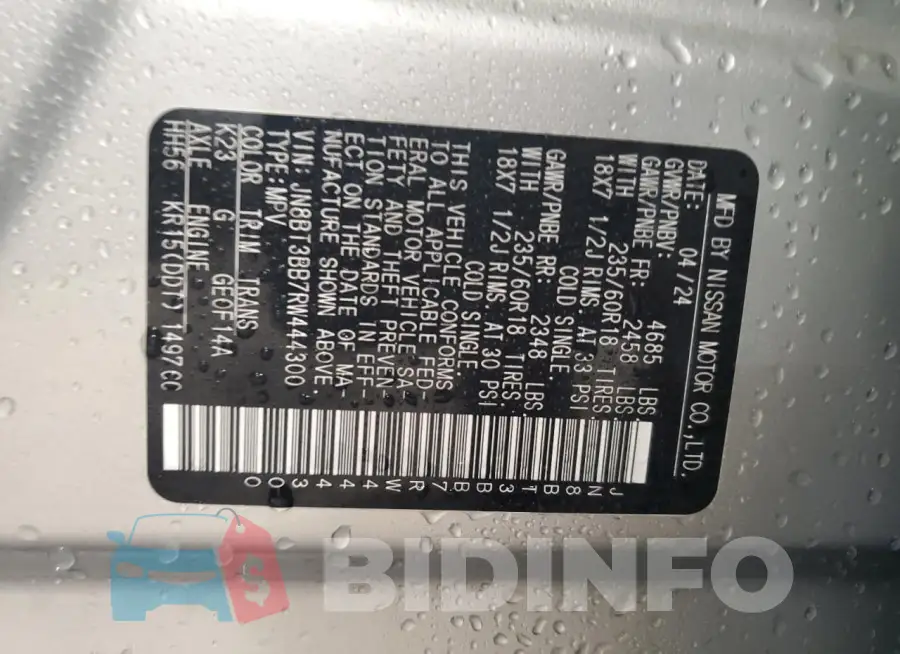 JN8BT3BB7RW444300 Photo# 13
