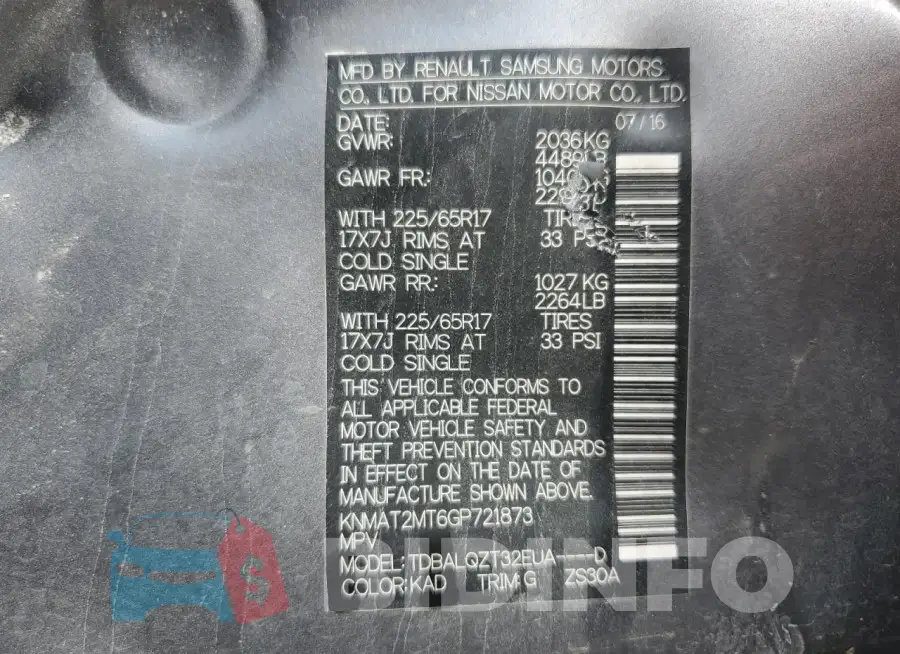 KNMAT2MT6GP721873 Photo# 13