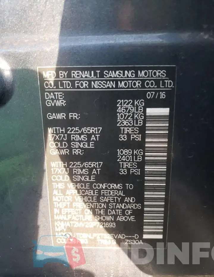 KNMAT2MV2GP721693 Photo# 13