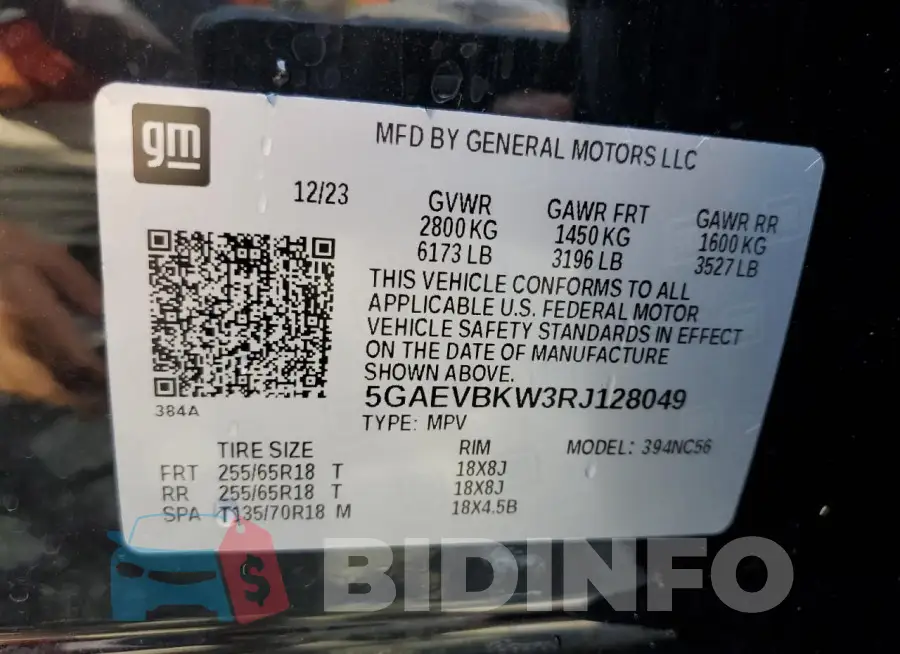 5GAEVBKW3RJ128049 Photo# 14