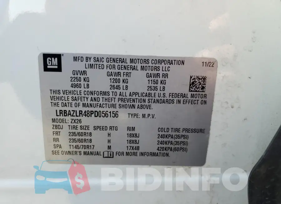 LRBAZLR48PD056156 Photo# 14