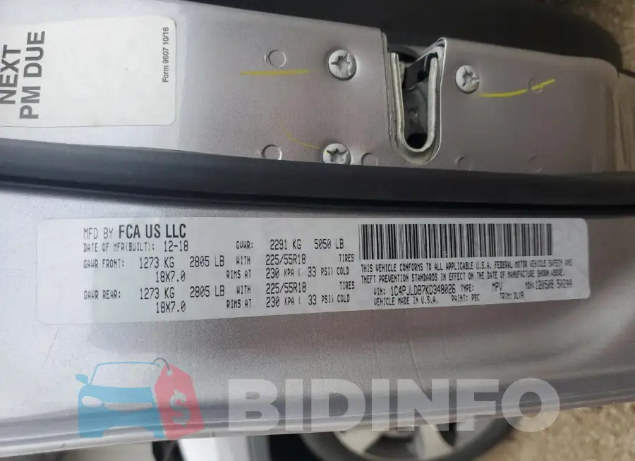 1C4PJLDB7KD348026 Photo# 13