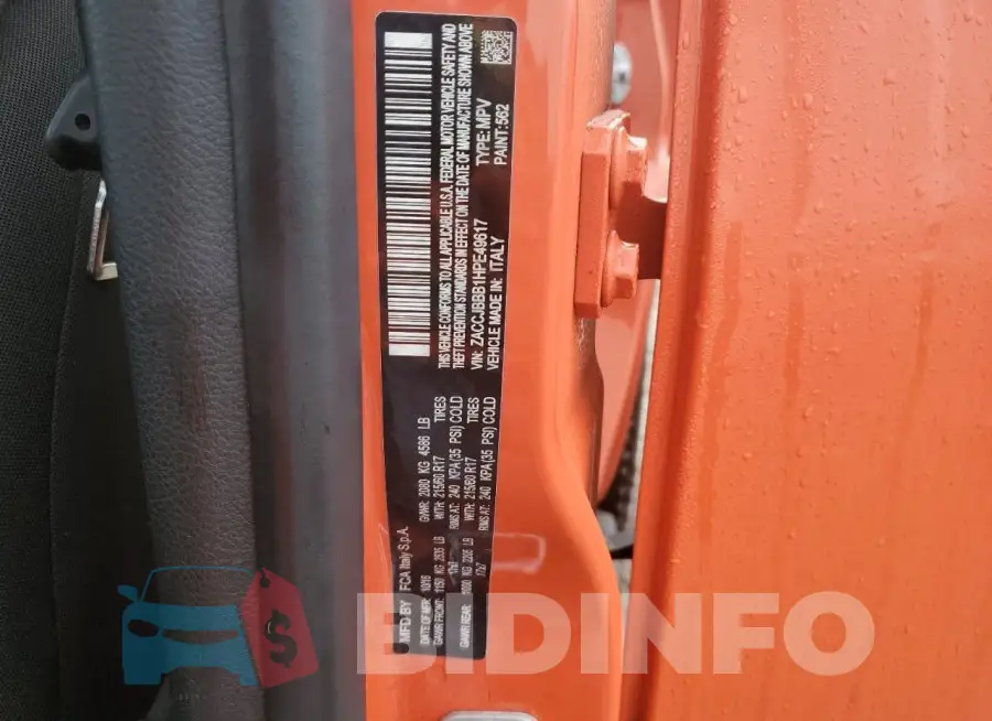 ZACCJBBB1HPE49617 Photo# 12