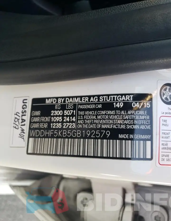 WDDHF5KB5GB192579 Photo# 12