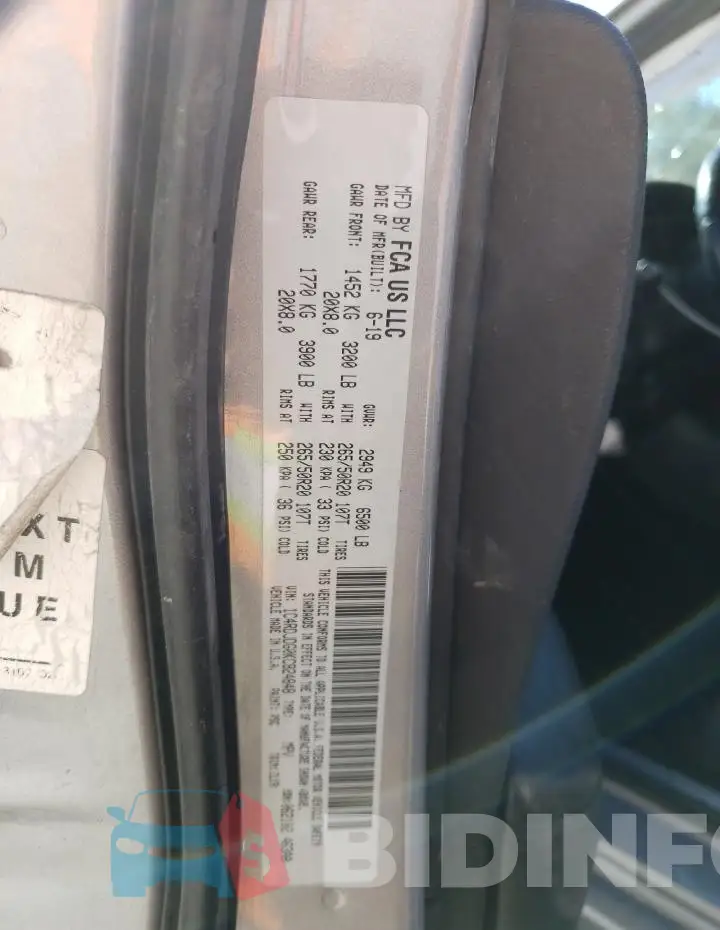 1C4RDJDG0KC824848 Photo# 13