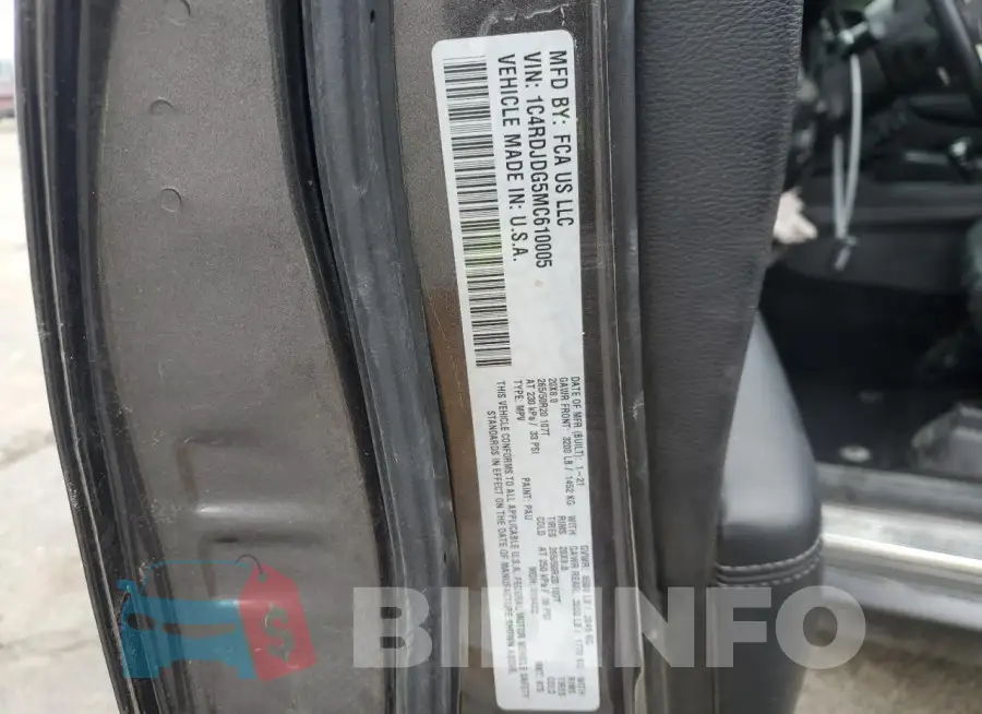 1C4RDJDG5MC610005 Photo# 13
