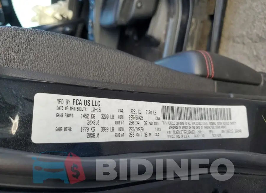 1C4SDJCT2FC180291 Photo# 13