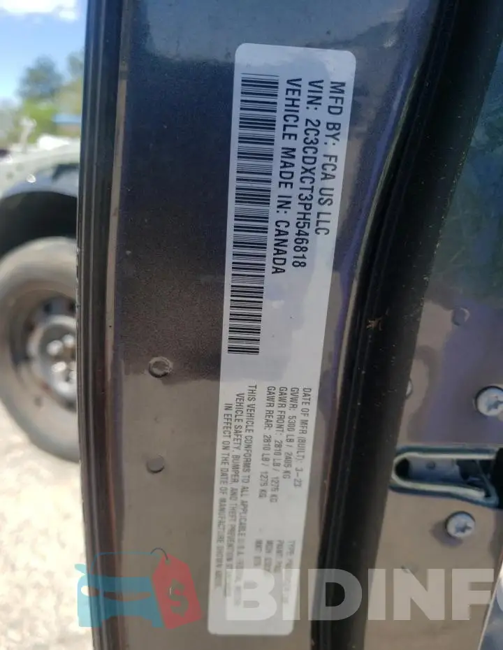 2C3CDXCT3PH546818 Photo# 13