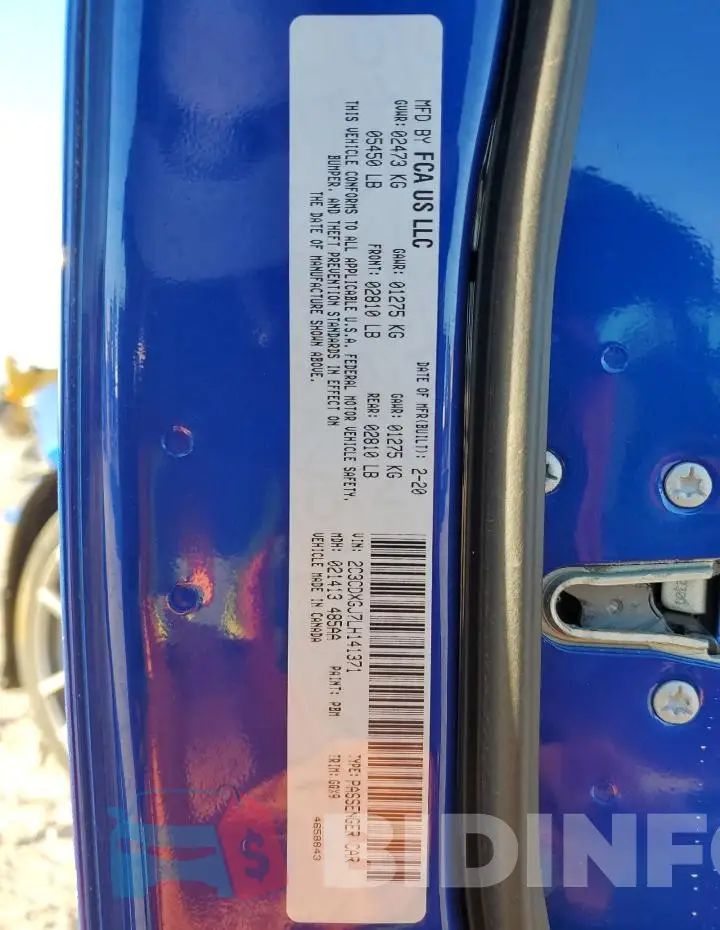 2C3CDXGJ7LH141371 Photo# 14