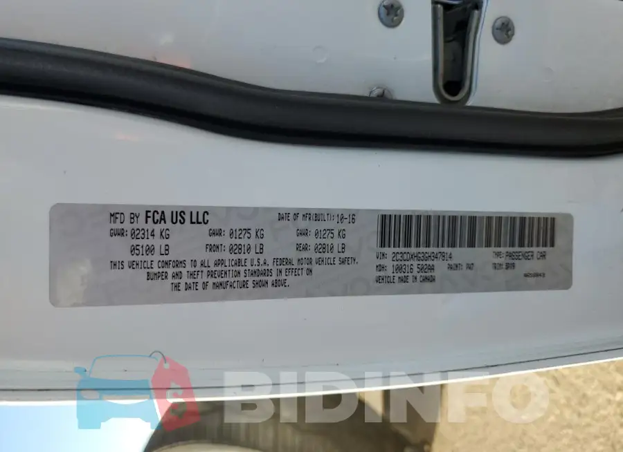 2C3CDXHG3GH347814 Photo# 12