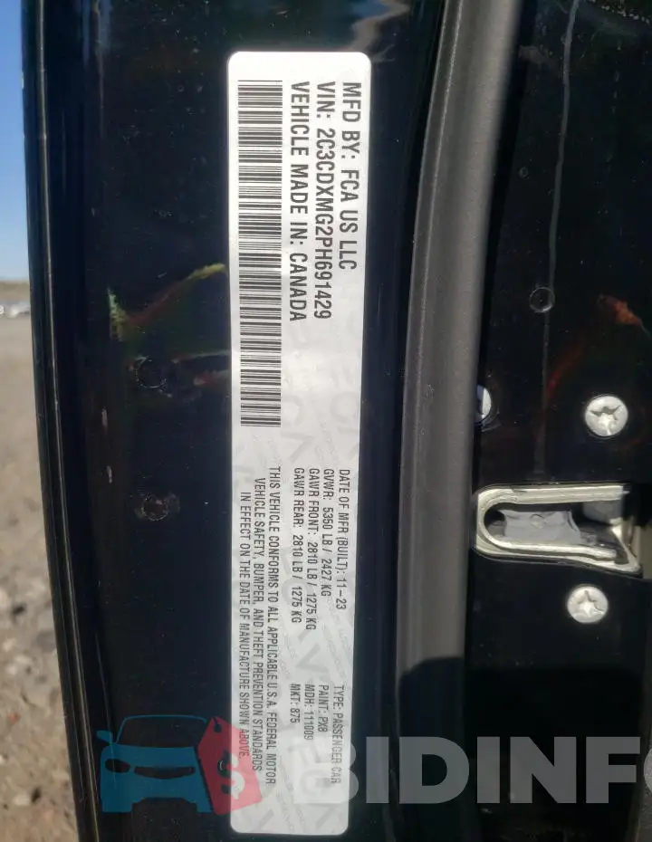 2C3CDXMG2PH691429 Photo# 12