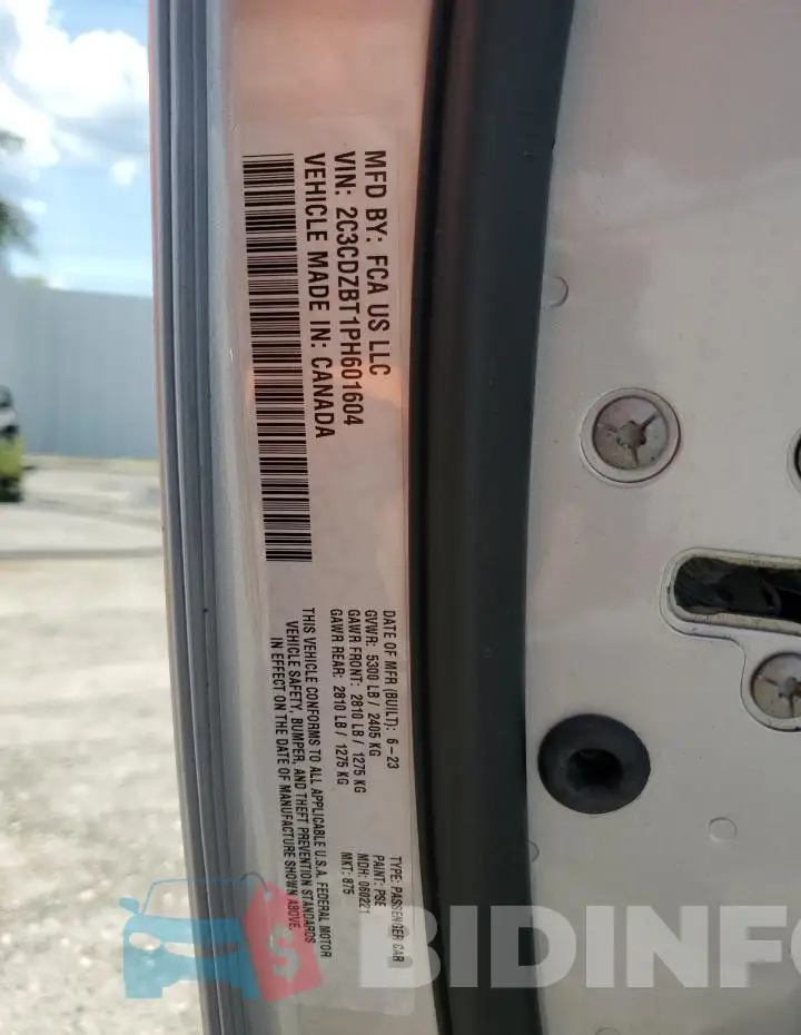 2C3CDZBT1PH601604 Photo# 13