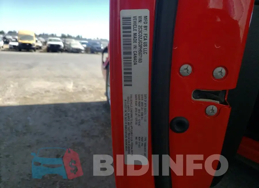 2C3CDZJG3PH507163 Photo# 13
