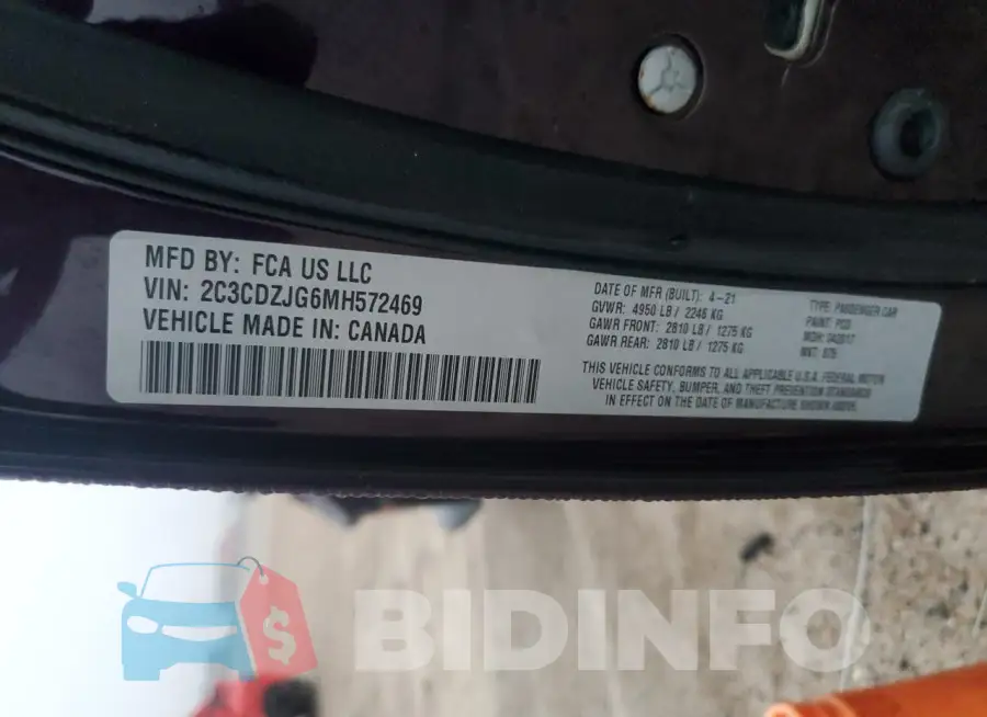 2C3CDZJG6MH572469 Photo# 12