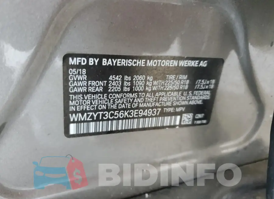 WMZYT3C56K3E94937 Photo# 13