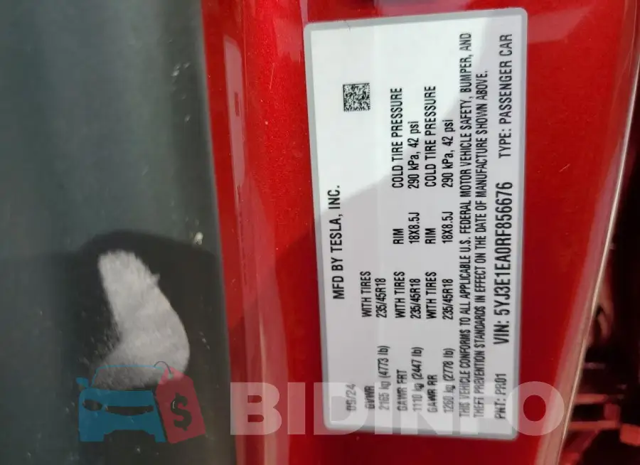 5YJ3E1EA0RF856676 Photo# 12