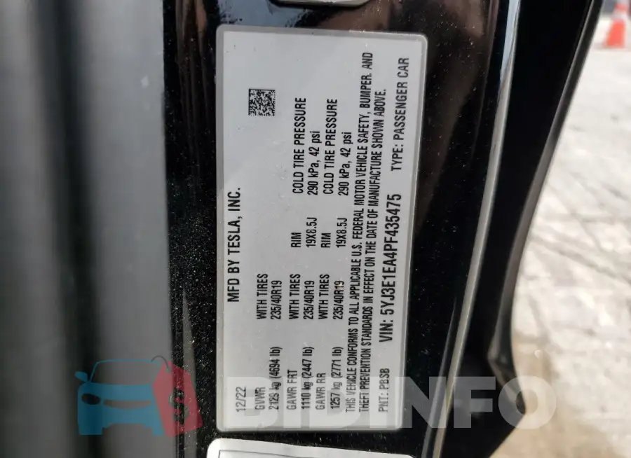 5YJ3E1EA4PF435475 Photo# 13