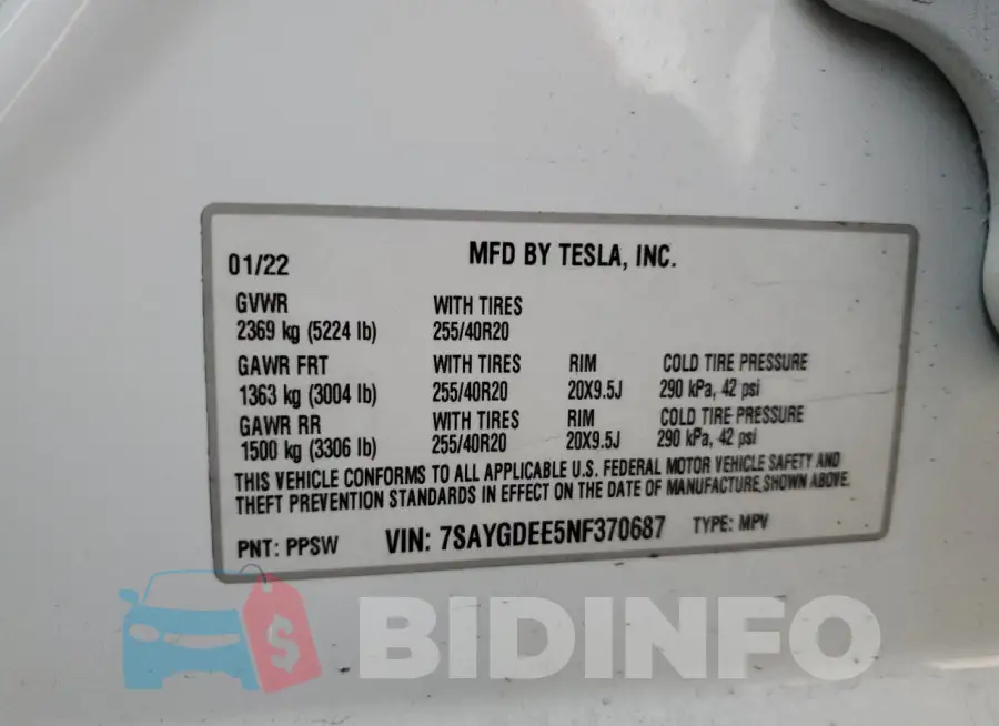 7SAYGDEE5NF370687 Photo# 13