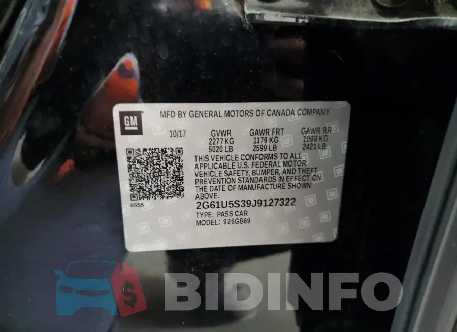 2G61U5S39J9127322 Photo# 13