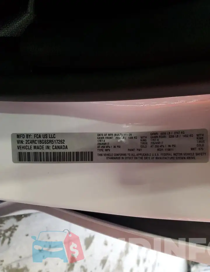 2C4RC1BG6SR517262 Photo# 13